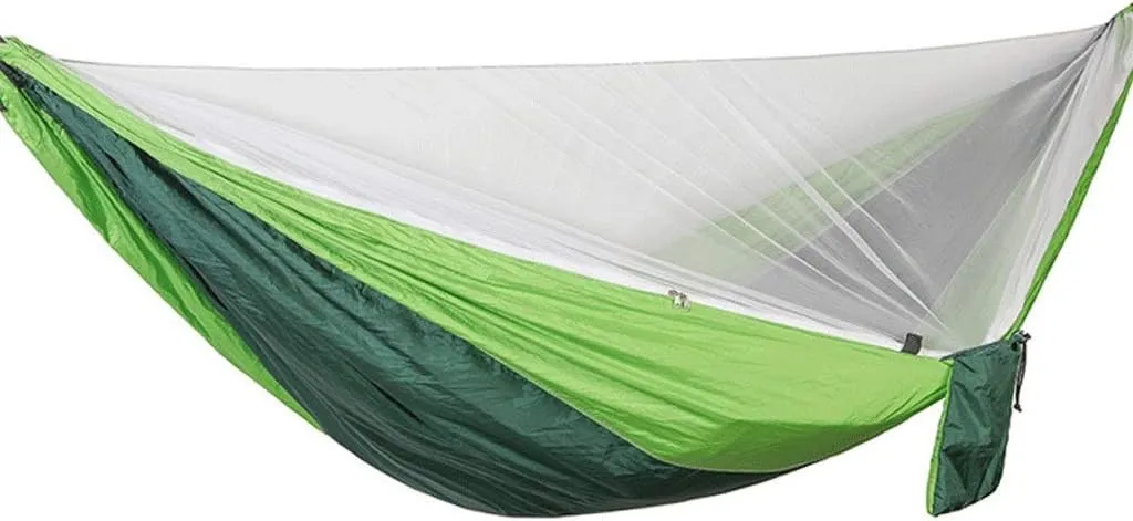 Recreation Hammock Tent Automatic Quick Open Anti-Mosquito Hanging Bed Outdoor Single and Double Parachute Hanging Bed with Mosquito Nets Gifts for Hikers