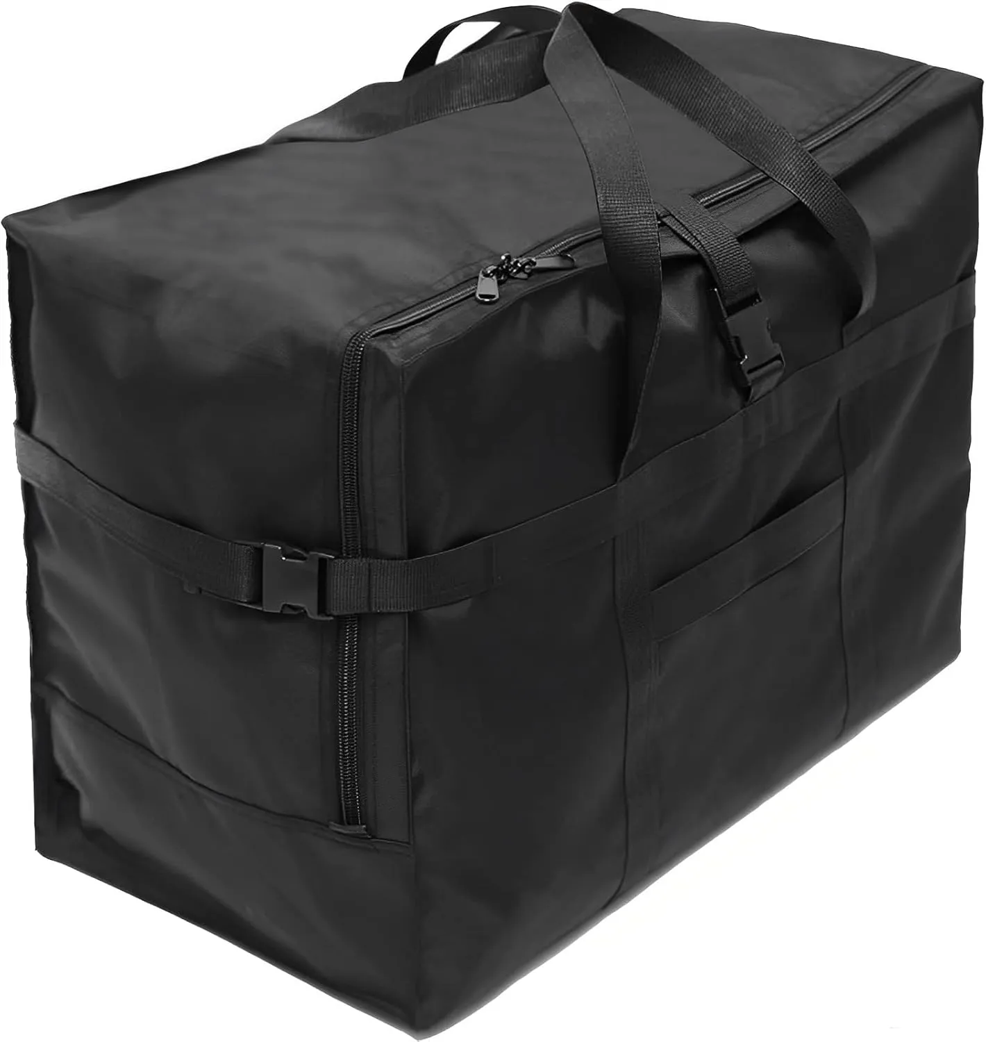 RicoRich 120L Travel Duffel Bag, Foldable Heavy Duty Overnight Bag, Larger Size Carry on Luggage Sport Duffle for Weekender/Vacation/Camping/Beach/Tent(Black)