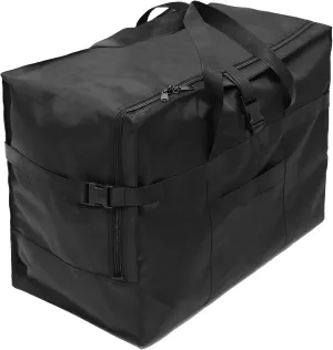 RicoRich 120L Travel Duffel Bag, Foldable Heavy Duty Overnight Bag, Larger Size Carry on Luggage Sport Duffle for Weekender/Vacation/Camping/Beach/Tent(Black)