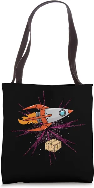 Rocket Carrying Satellite into Orbit Tote Bag