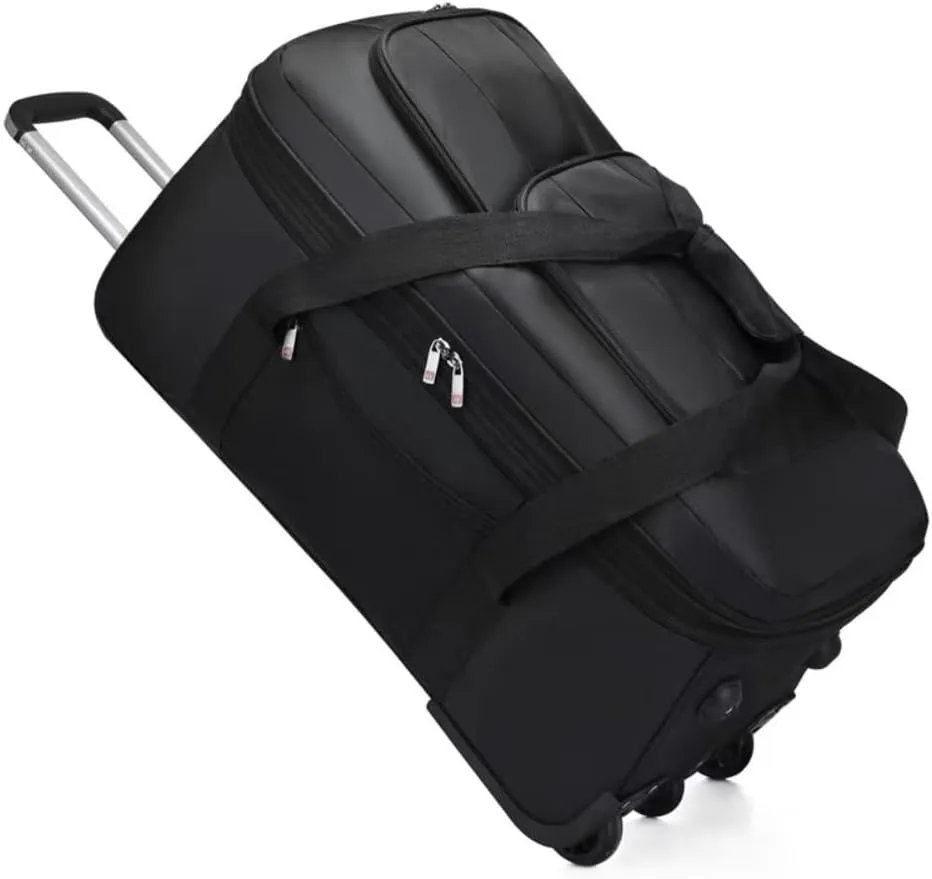 Rolling Duffel Bag with Wheels Large Travel Bag Toiletry Bag for Men Women Weekender Overnight Bag for Travel Business Trips for Travel Carry On Duffel Bag, Wheeled Travel Travel Trolly Bag