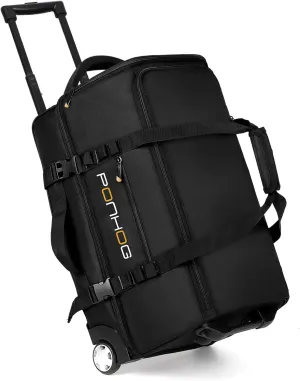 Rolling Duffle Bag With Wheels - 60L Large Wheeled Travel Duffel Bag with Shoe Compartment Water Resistant Duffle Bag for Traveling GYM Overnight Trip Weekender