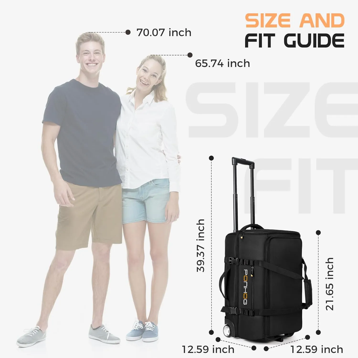 Rolling Duffle Bag With Wheels - 60L Large Wheeled Travel Duffel Bag with Shoe Compartment Water Resistant Duffle Bag for Traveling GYM Overnight Trip Weekender