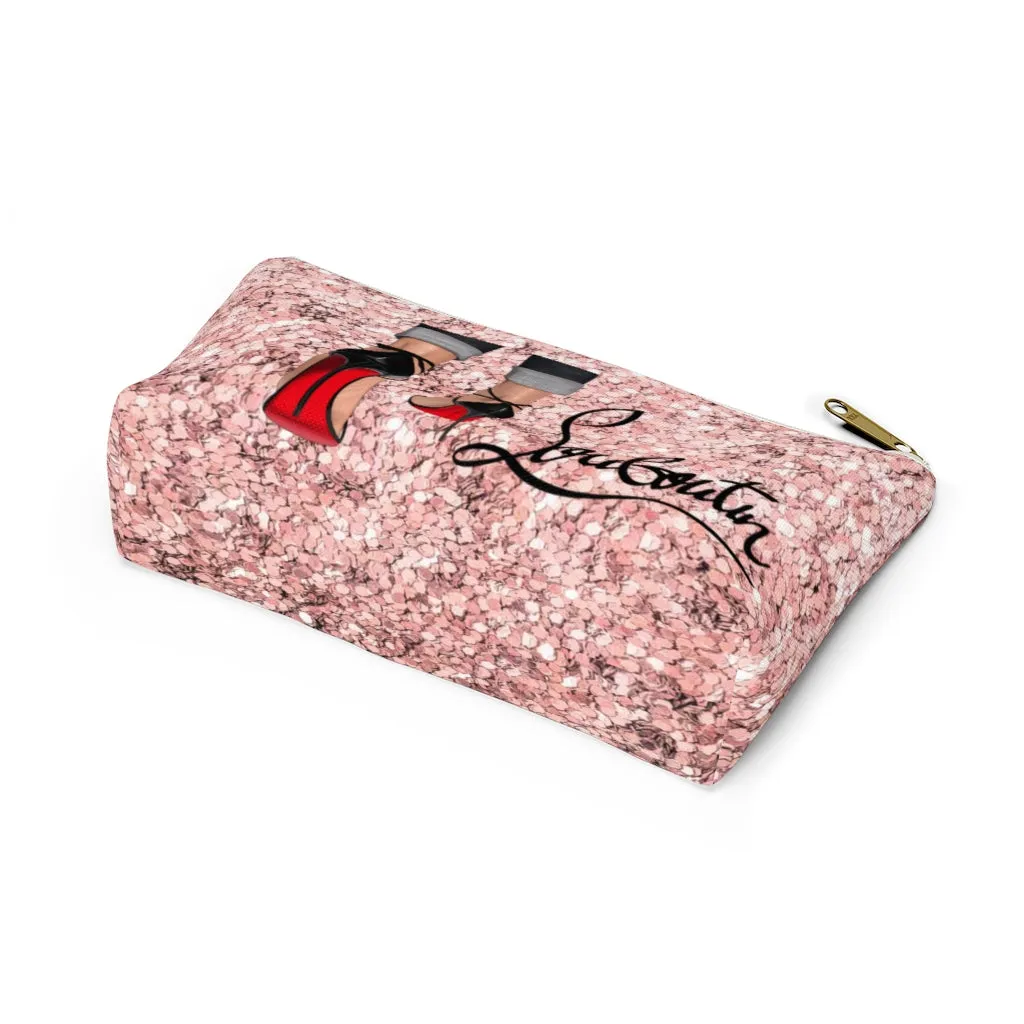Rose Gold Accessory Pouch w T-bottom
