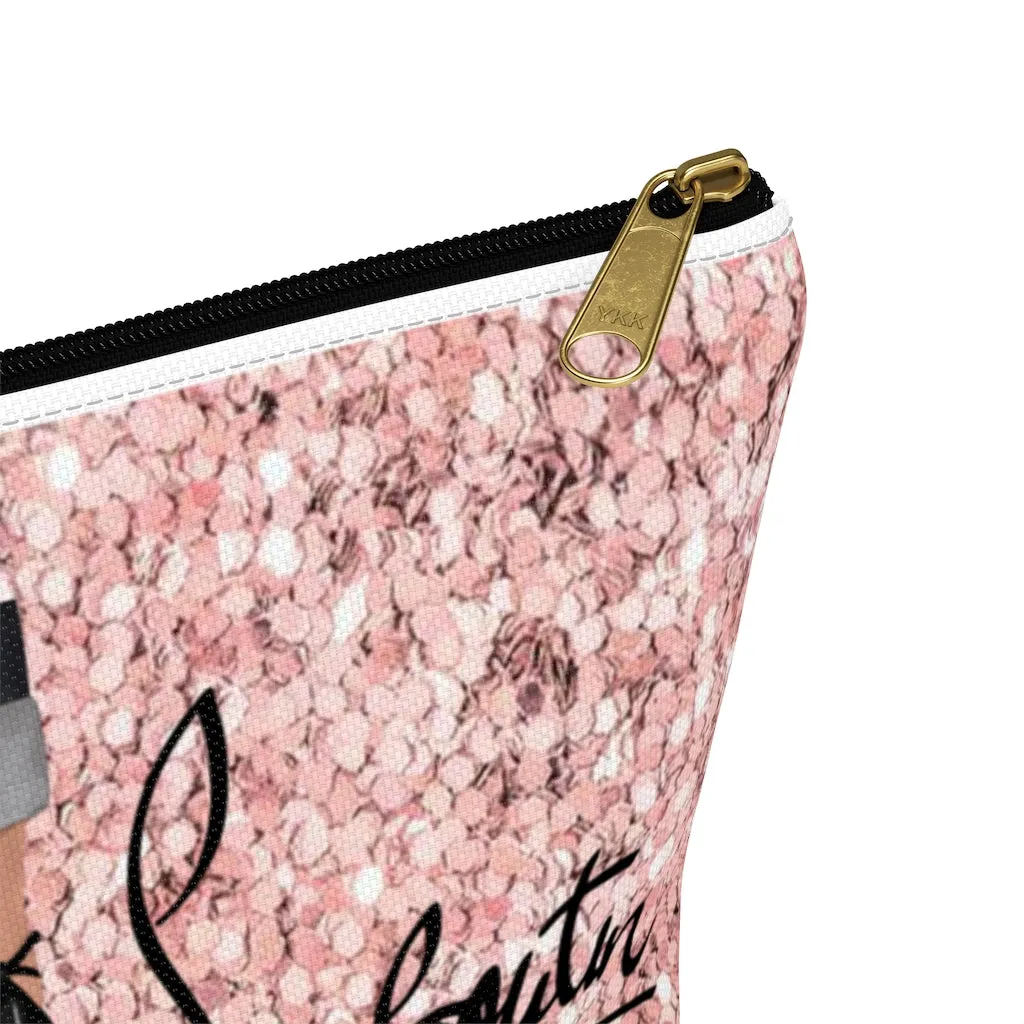 Rose Gold Accessory Pouch w T-bottom