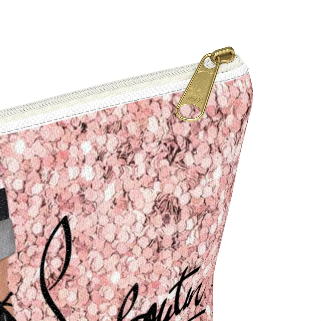Rose Gold Accessory Pouch w T-bottom