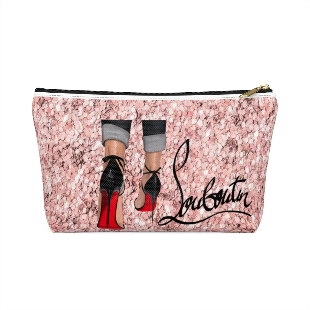 Rose Gold Accessory Pouch w T-bottom