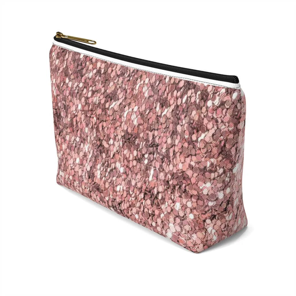 Rose Gold Accessory Pouch w T-bottom