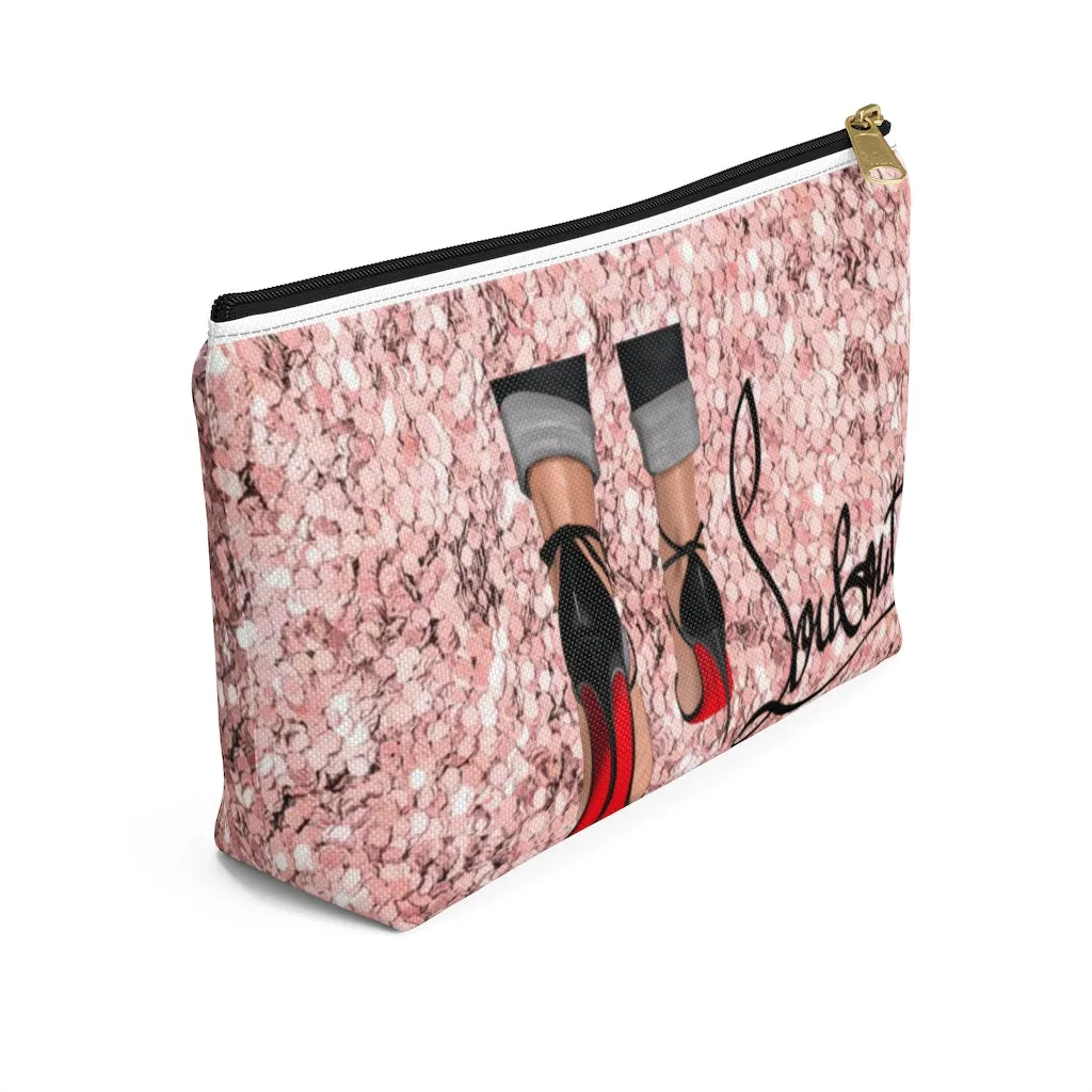 Rose Gold Accessory Pouch w T-bottom