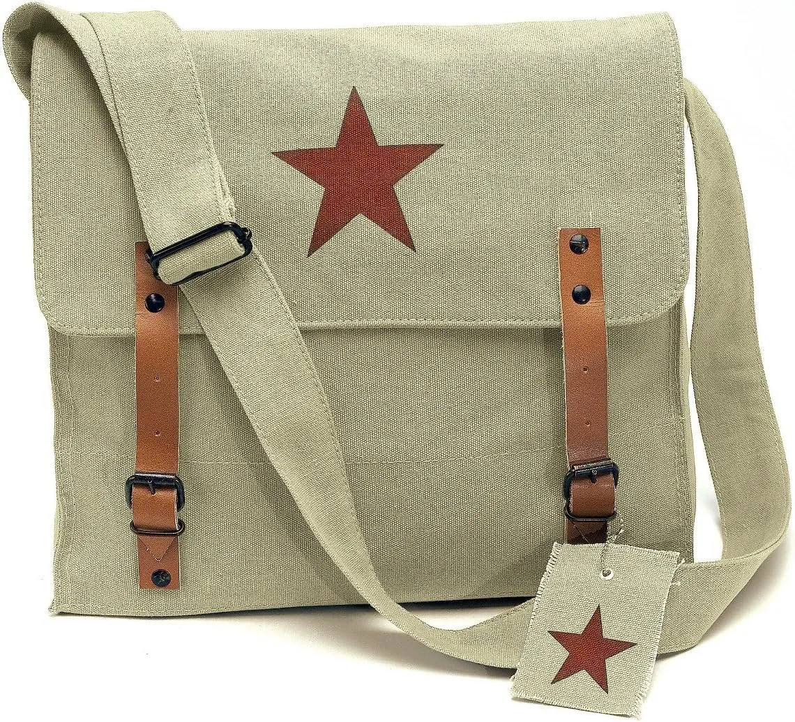 Rothco Canvas Classic Bag with Brown Medic Star, Khaki