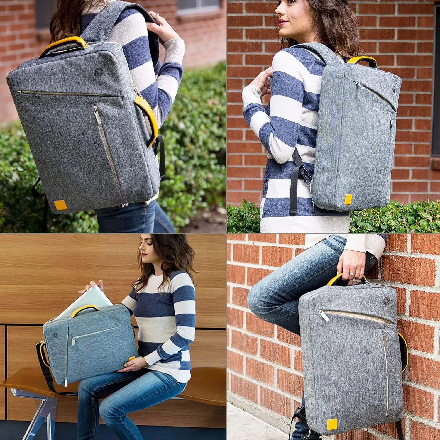 ROXIE Large Laptop Briefcase Shoulder Bag Messenger Bags for ASUS VivoBook Pro 17, ZenBook 17, Omen 17, Envy 17, Pavilion 17.3 Inch