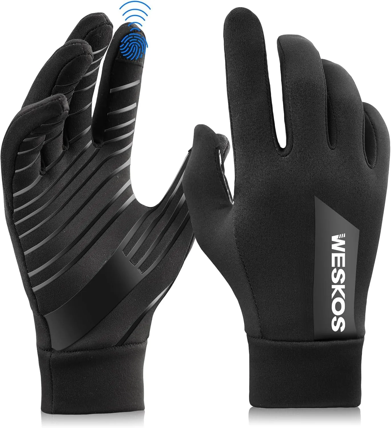 Running Gloves for Men Women Gloves with Touchscreen Fingers Anti-Slip Lightweight Fleece Lining for Winter Cold Weather Warm Hiking Running