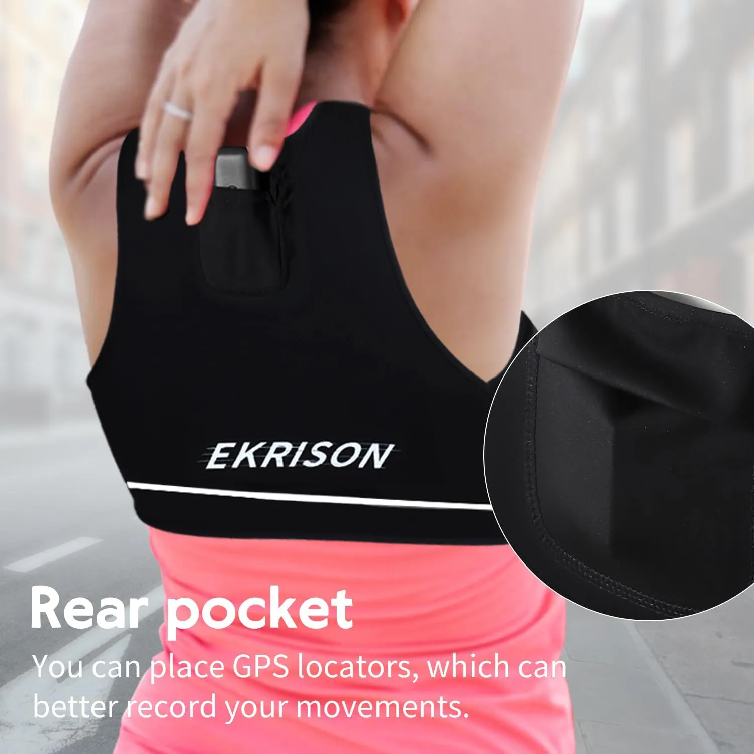 Running Vest Chest Running Sport Gear for Outdoor Sports Gym Sports Bra Vest with Reflective Strip for Men Women