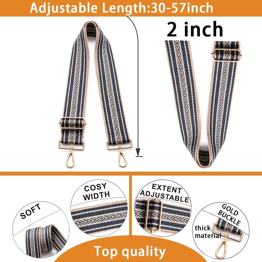 S-Jacorry Purse Strap Replacement Crossbody Wide Shoulder Strap Adjustable Canvas Straps Handbag Strap Replacement Belts