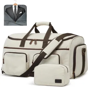 S-ZONE Garment Bag for Travel Carry on Duffle Bag for Men Travel Convertible Suit Luggage Hanging Suitcase 50L