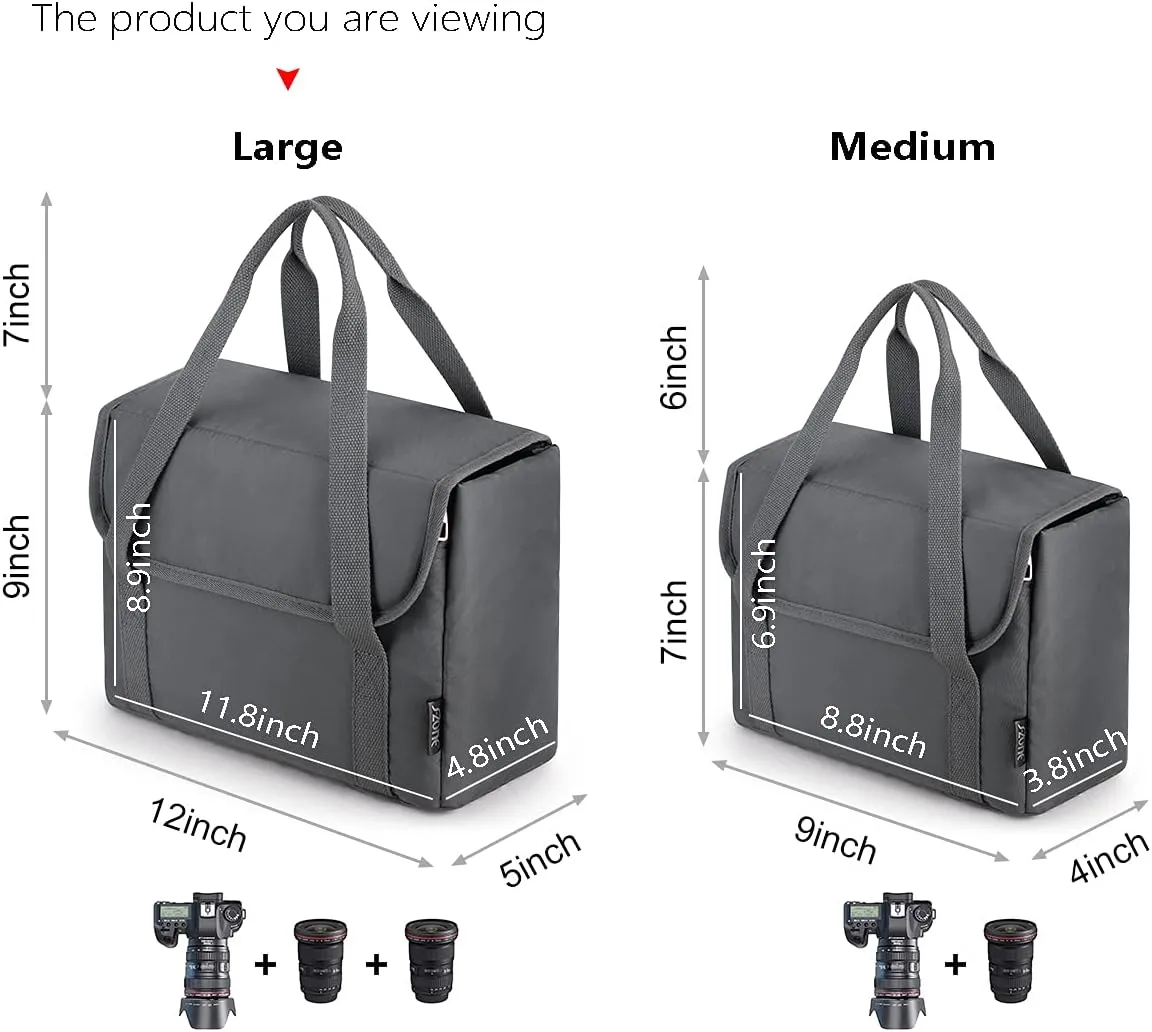 S-ZONE Waterproof Shockproof Foldable Camera Insert Bag Lens Cases Canon Nikon