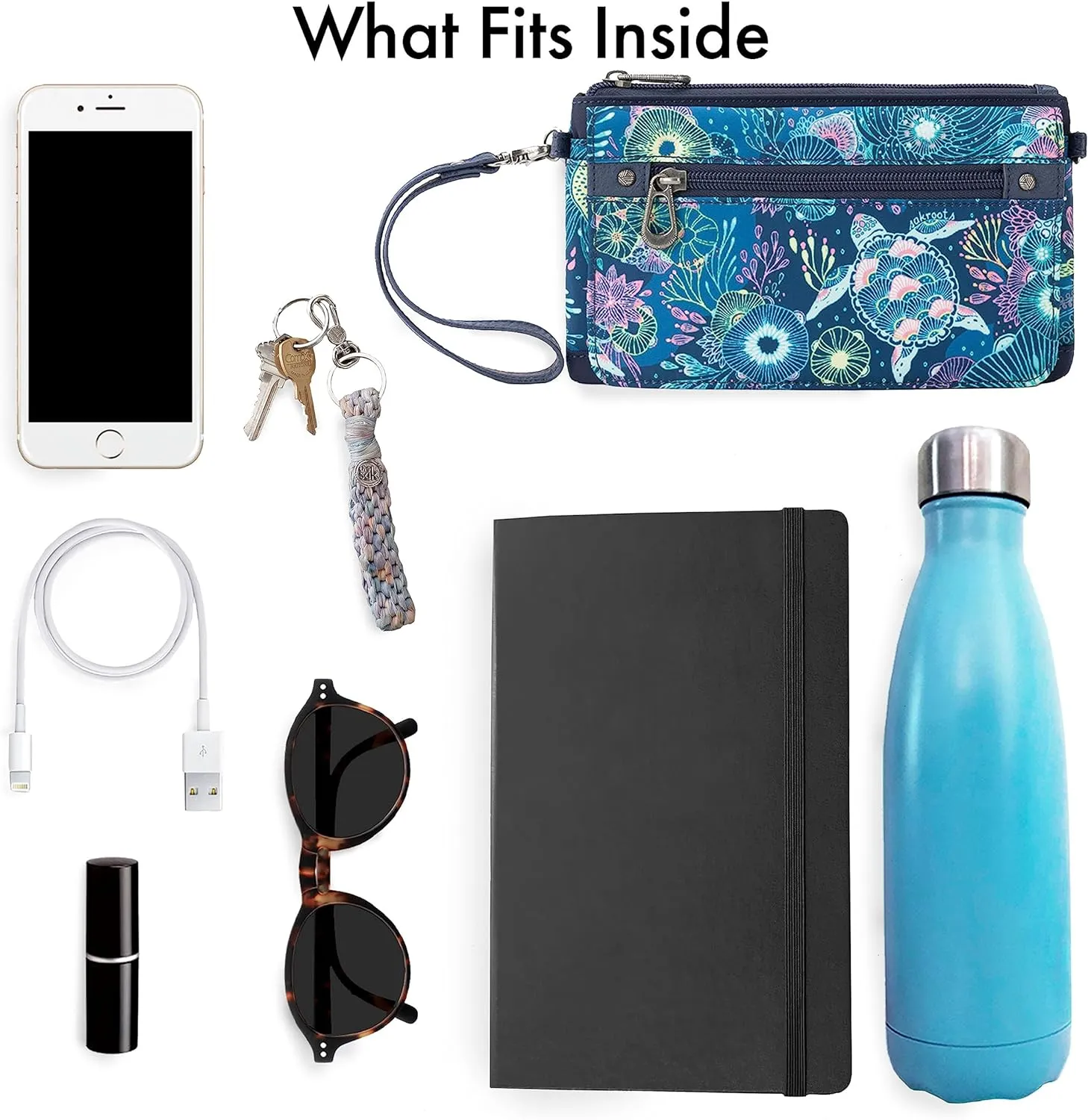 Sakroots On The Go Large Sling Backpack in Eco-Twill, Convertible Crossbody Bag, Indigo Spirit Desert