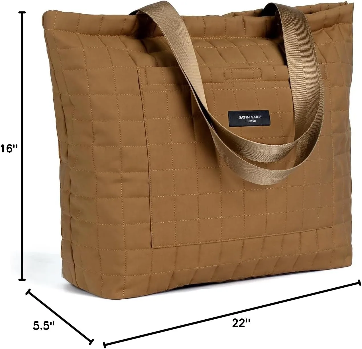SATINSAINT Large Tote Travel Bag for Women, Lightweight Quilted Carry-All Shoppers Tote for Travel, Work, Gym and Casual Use