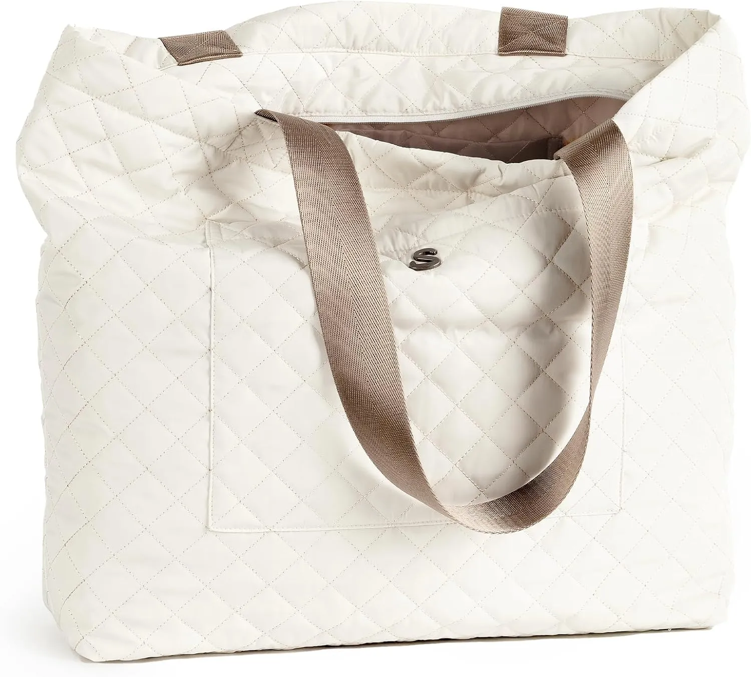 SATINSAINT Large Tote Travel Bag for Women with Zipper, Quilted Carry-All Shoppers Tote for Travel, Work, Gym and Casual Use