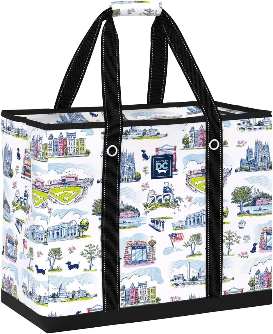 SCOUT 3 Girls' Extra Large Sandproof Utility Tote - Zipper Closure Beach, Pool & Travel Bag