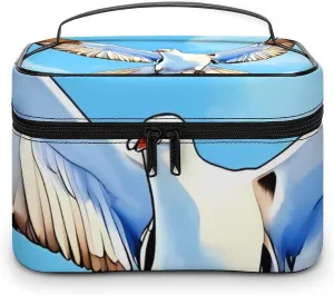 Seagulls in FlightTravel Makeup Bag Cosmetic Bags for Women Waterproof Portable Make Up Organizer