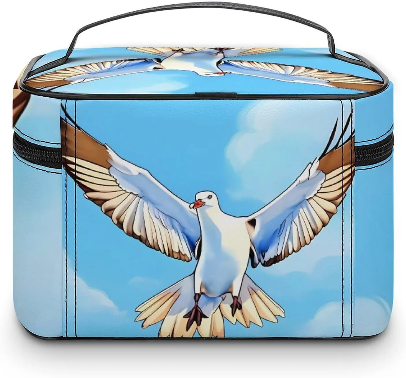 Seagulls in FlightTravel Makeup Bag Cosmetic Bags for Women Waterproof Portable Make Up Organizer