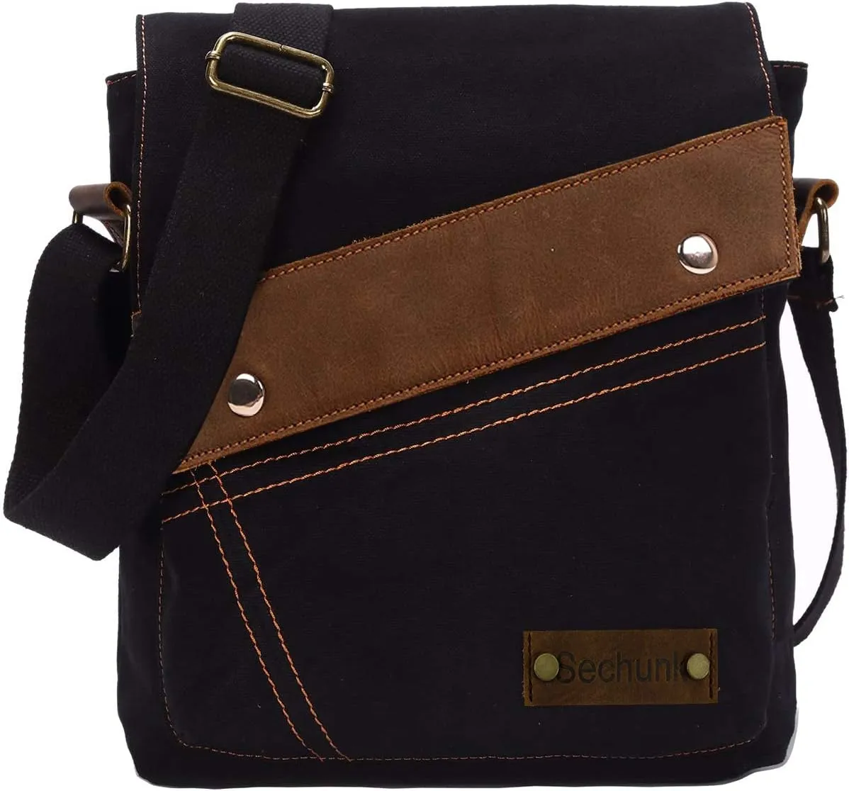Sechunk Canvas Shoulder Bags Crossbody Bags Messenger Bags Purse Daypack for Men Women