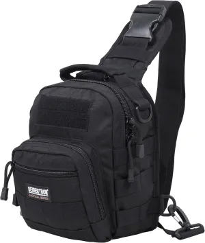 Seibertron Tactical Outlaw Sling Pack Molle Multifunctional Day Bag Black