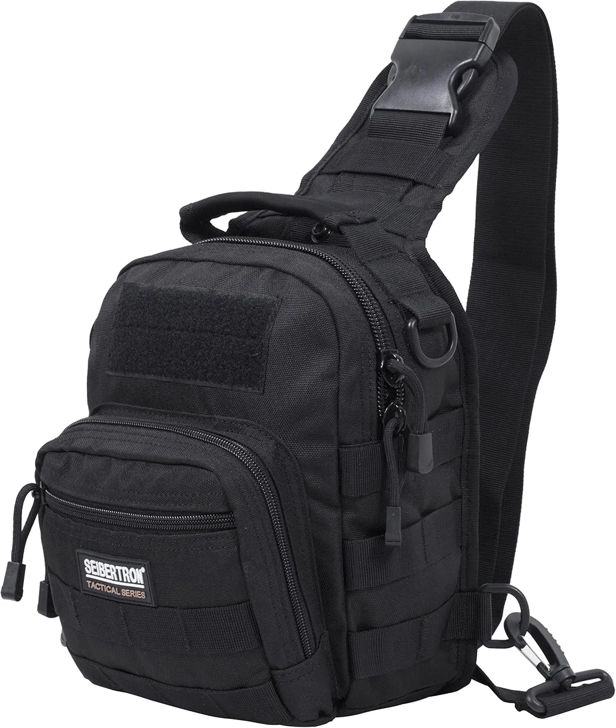 Seibertron Tactical Outlaw Sling Pack Molle Multifunctional Day Bag Black