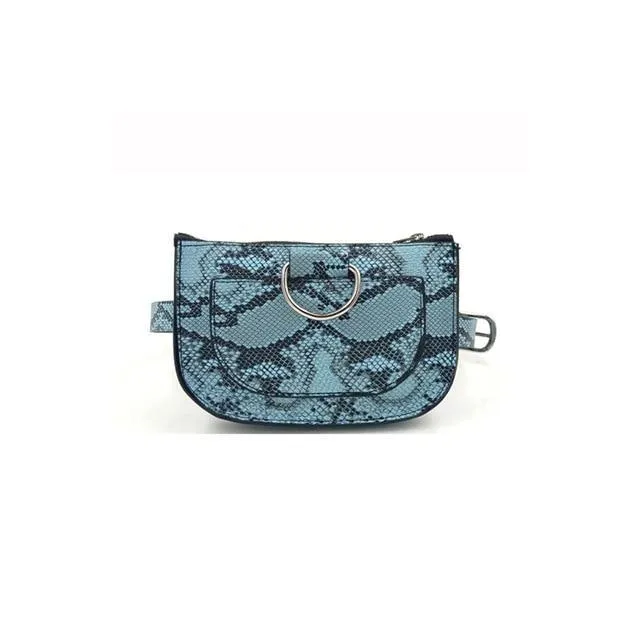 Serpentine Pu Leather Fanny Pack