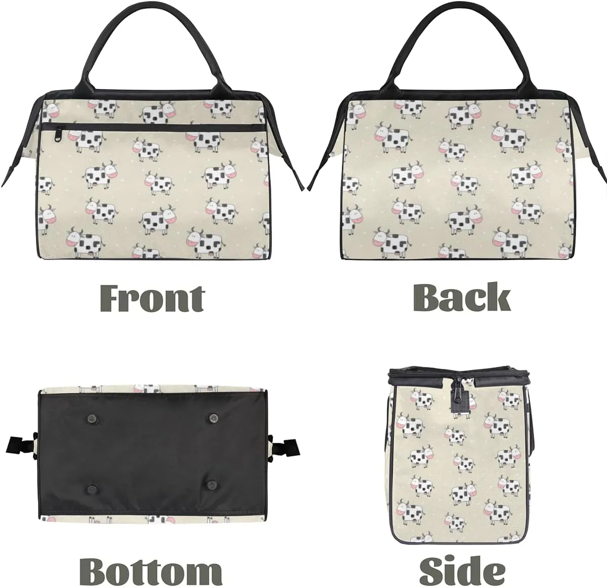 Shoulder Tote Bag for Women, Tote Purse with Zipper Large Handbag for Travel Work Gym