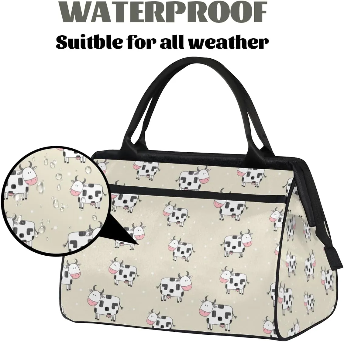 Shoulder Tote Bag for Women, Tote Purse with Zipper Large Handbag for Travel Work Gym