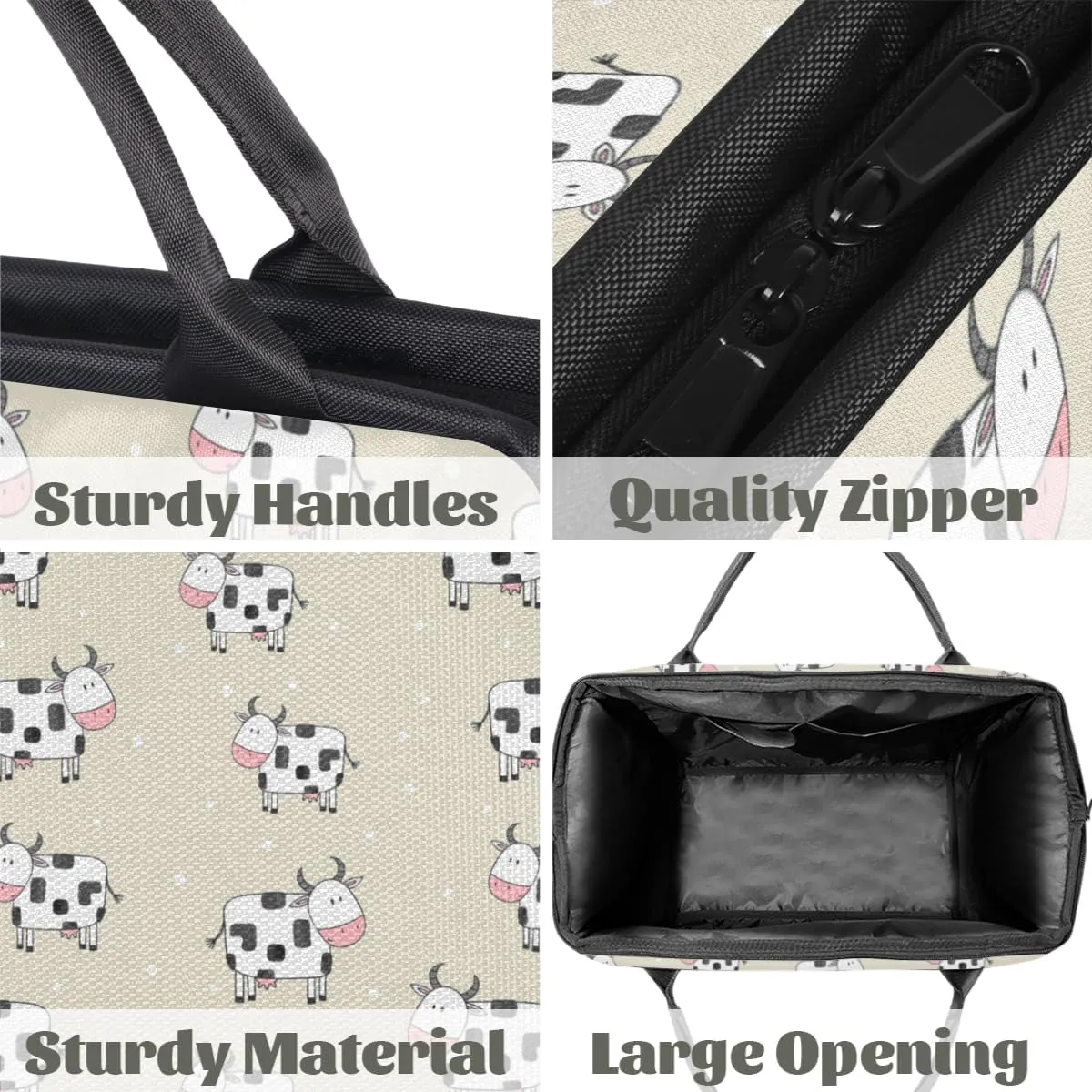Shoulder Tote Bag for Women, Tote Purse with Zipper Large Handbag for Travel Work Gym