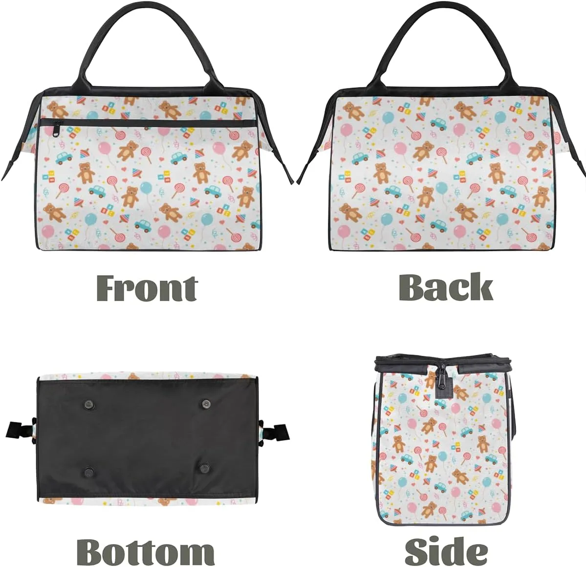 Shoulder Tote Bag for Women, Tote Purse with Zipper Large Handbag for Travel Work Gym