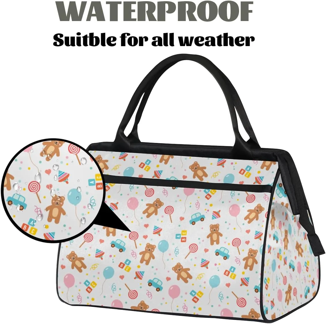 Shoulder Tote Bag for Women, Tote Purse with Zipper Large Handbag for Travel Work Gym