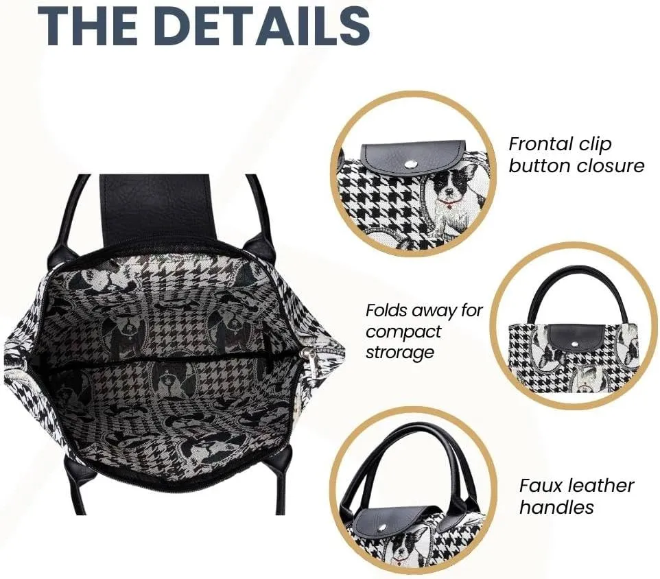 Signare Tapestry Foldable Tote Bag Reusable Shopping Bag Grocery Bag