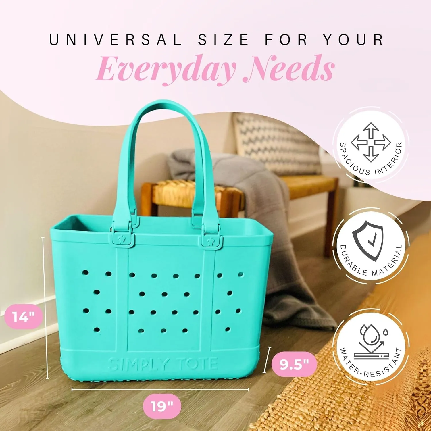 Simply Southern, Large Tote Bag