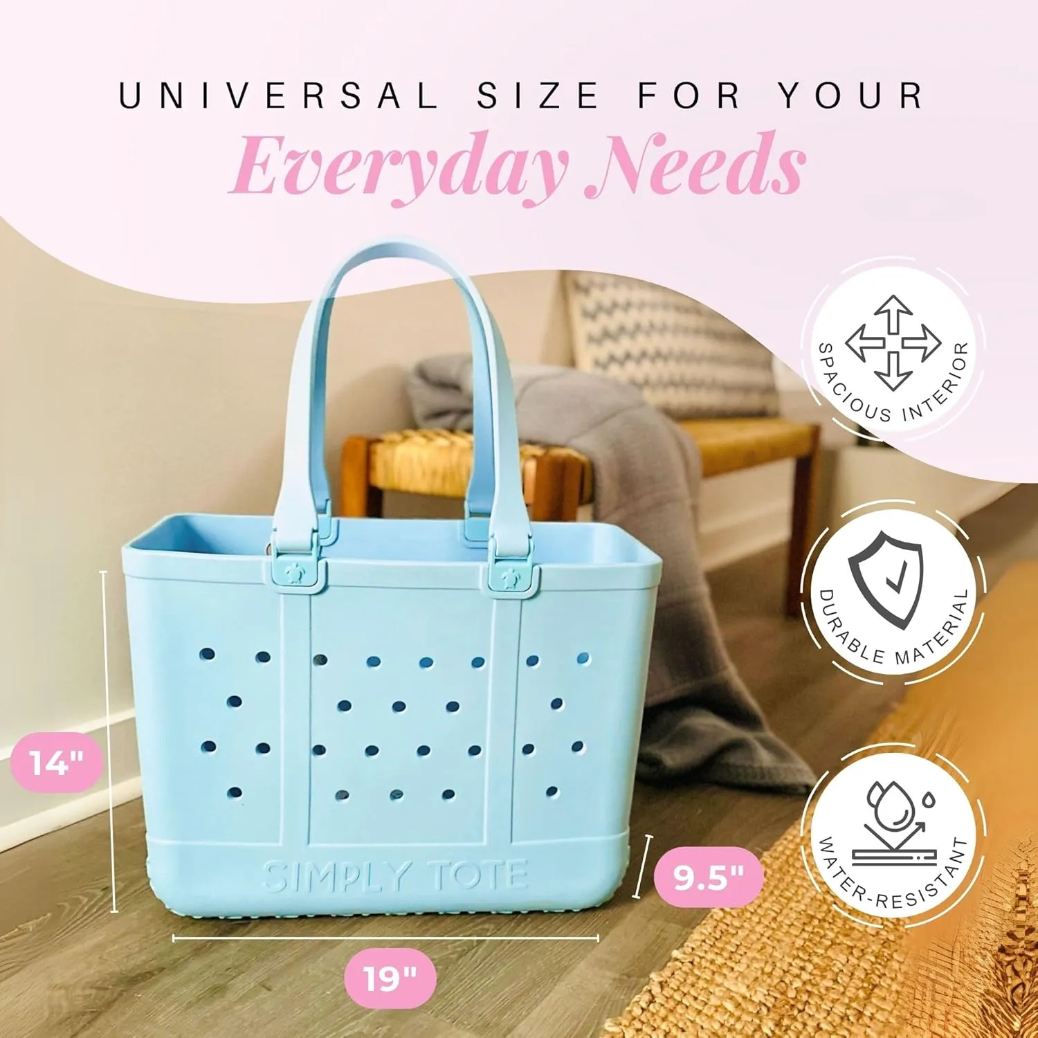 Simply Southern, Large Tote Bag