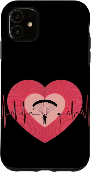 Skydiver Parachuting Parachute Clouds Skydiving Case for iPhone 11