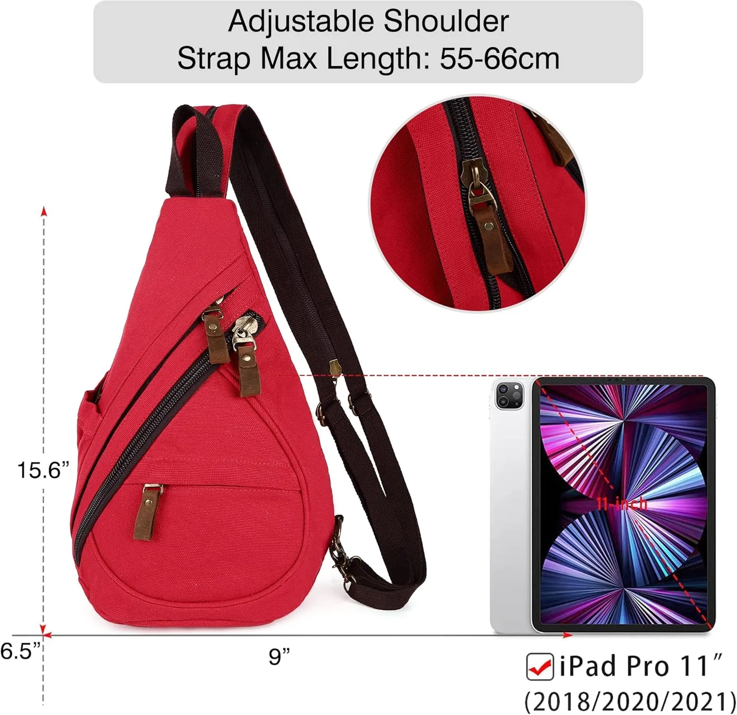 Sling Bags for Women Backpack Purse Canvas Crossbody Bags for Women Small Travel Hiking Daypack