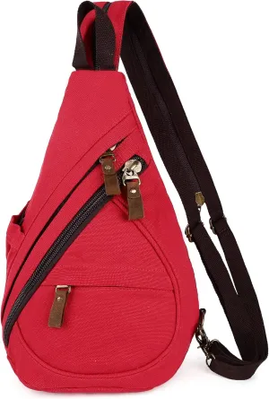 Sling Bags for Women Backpack Purse Canvas Crossbody Bags for Women Small Travel Hiking Daypack