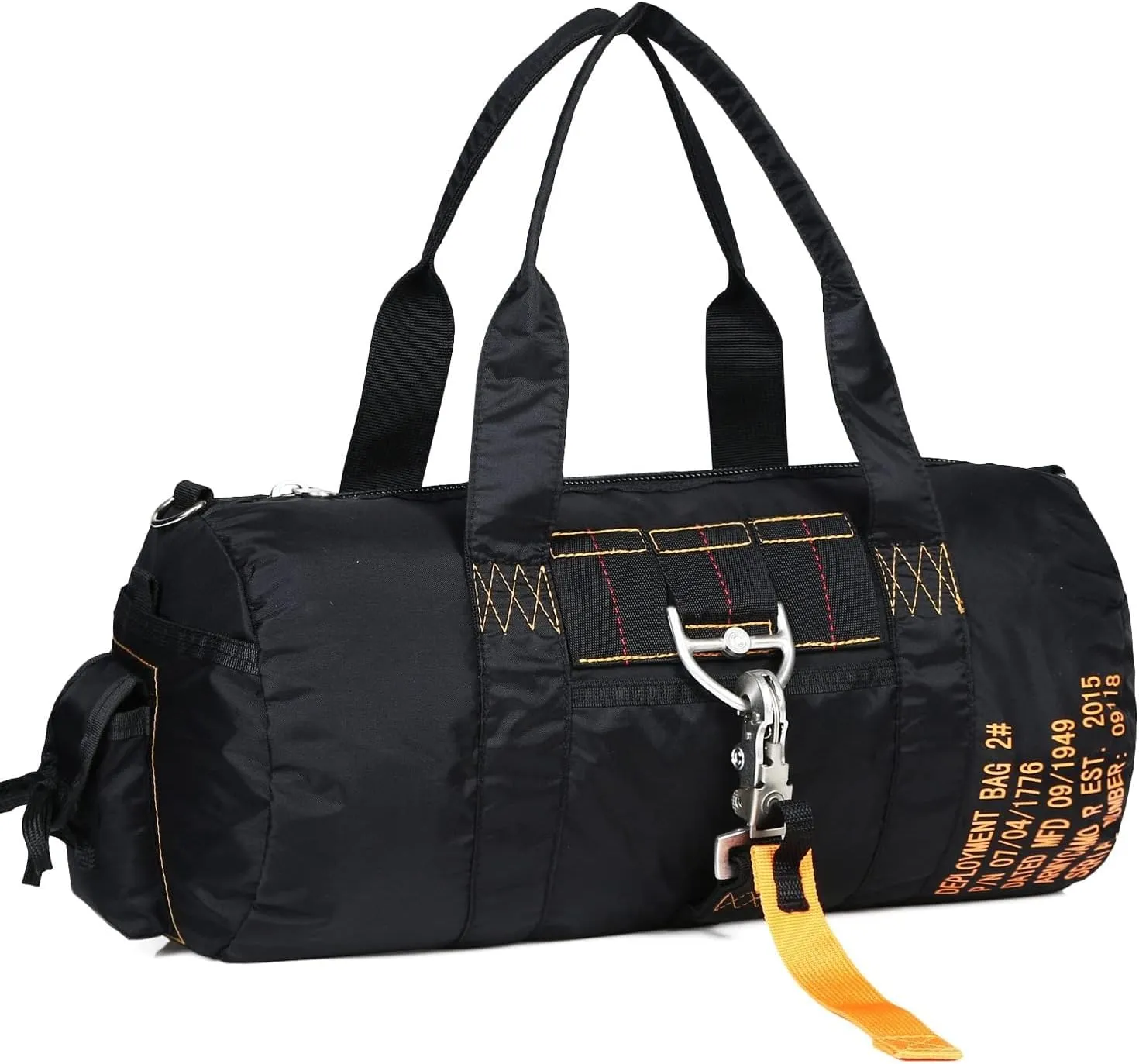 Small Duffle Bag Military Gym Bags 16 Inchs Sport Bag for Weekender Overnight Tactical Workout Bag Travel Carry On Bag Lightweight with Pockets for Men Women Black