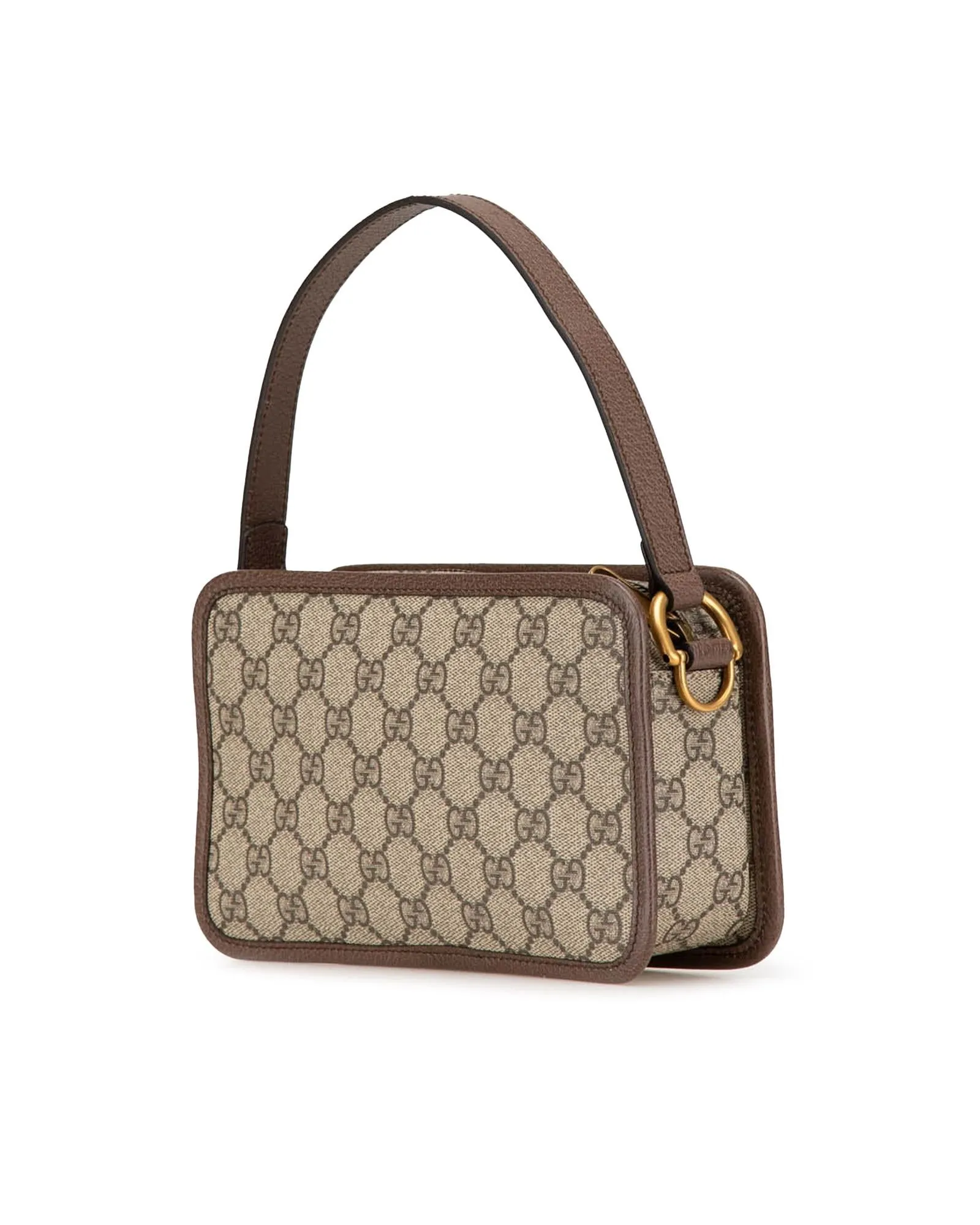 Small Supreme Ophidia Top Handle Bag with Web Detail and Leather Trim