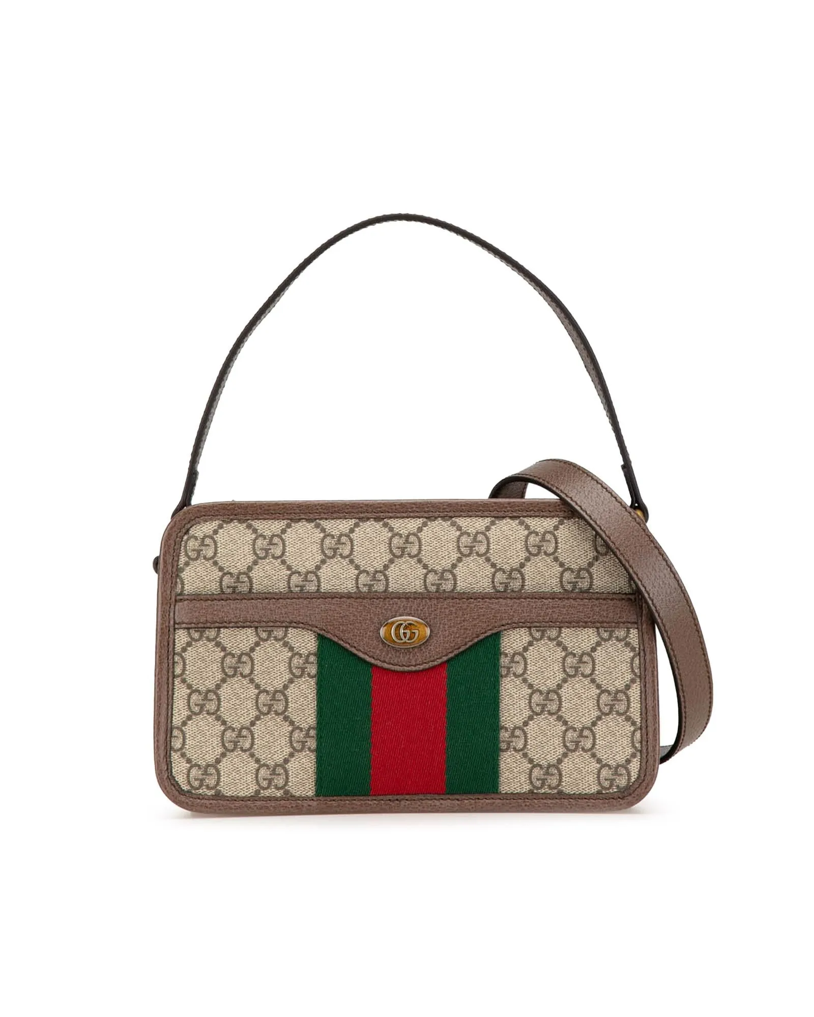 Small Supreme Ophidia Top Handle Bag with Web Detail and Leather Trim