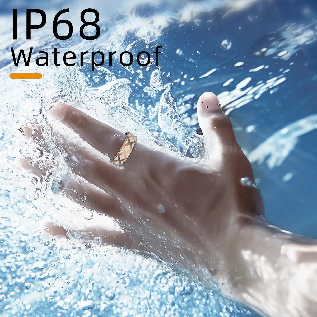 Smart Ring Health Tracker for Women Men, Fitness Tracker with Steps, Distance & Calorie Count, Fitness Ring with Sleep, Heart Rate, Blood Oxygen Real Time Monitor, IP68 Waterproof (9#)