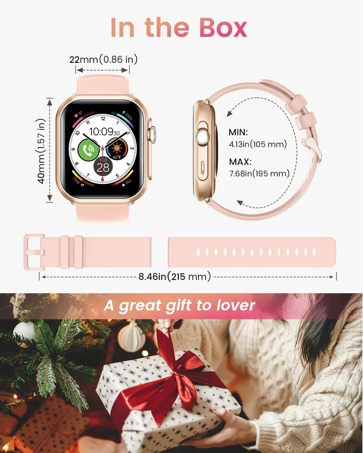 Smart Watches for Men Women: Smart Watch with 1000mAh 100 Day Battery Life Bluetooth Call Heart Rate Blood Pressure SpO2 Sleep Monitor 120  Sports 5ATM Pedometer for iPhone Android Phones