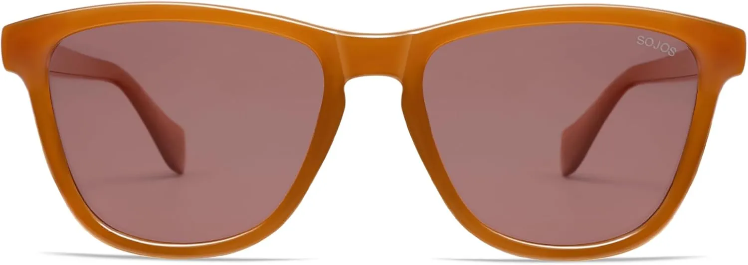 SOJOS Ocean Collection Retro Polarized Large Rectangular Sunglasses Women Men Recycled Plastic Eco-friendly Shades, Baleen