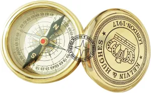 Solid Brass 2 Inch Sundial Compass Great Antique for Outdoor Activities Camping Hiking