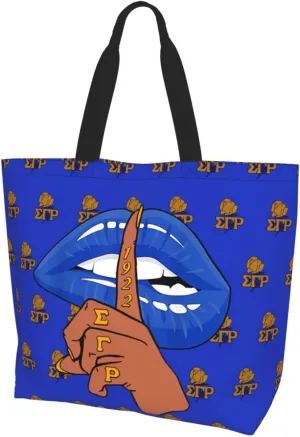 Sorority Tote Bag Sorority Gifts for Women 1922 Reusable Fashion Beach Bag Large Shoulder Shopping Bag