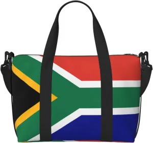 South African flag print Travel Duffel Bag,workout duffel bag, overnight shoulder Bag,Weekender Bag for Women Men
